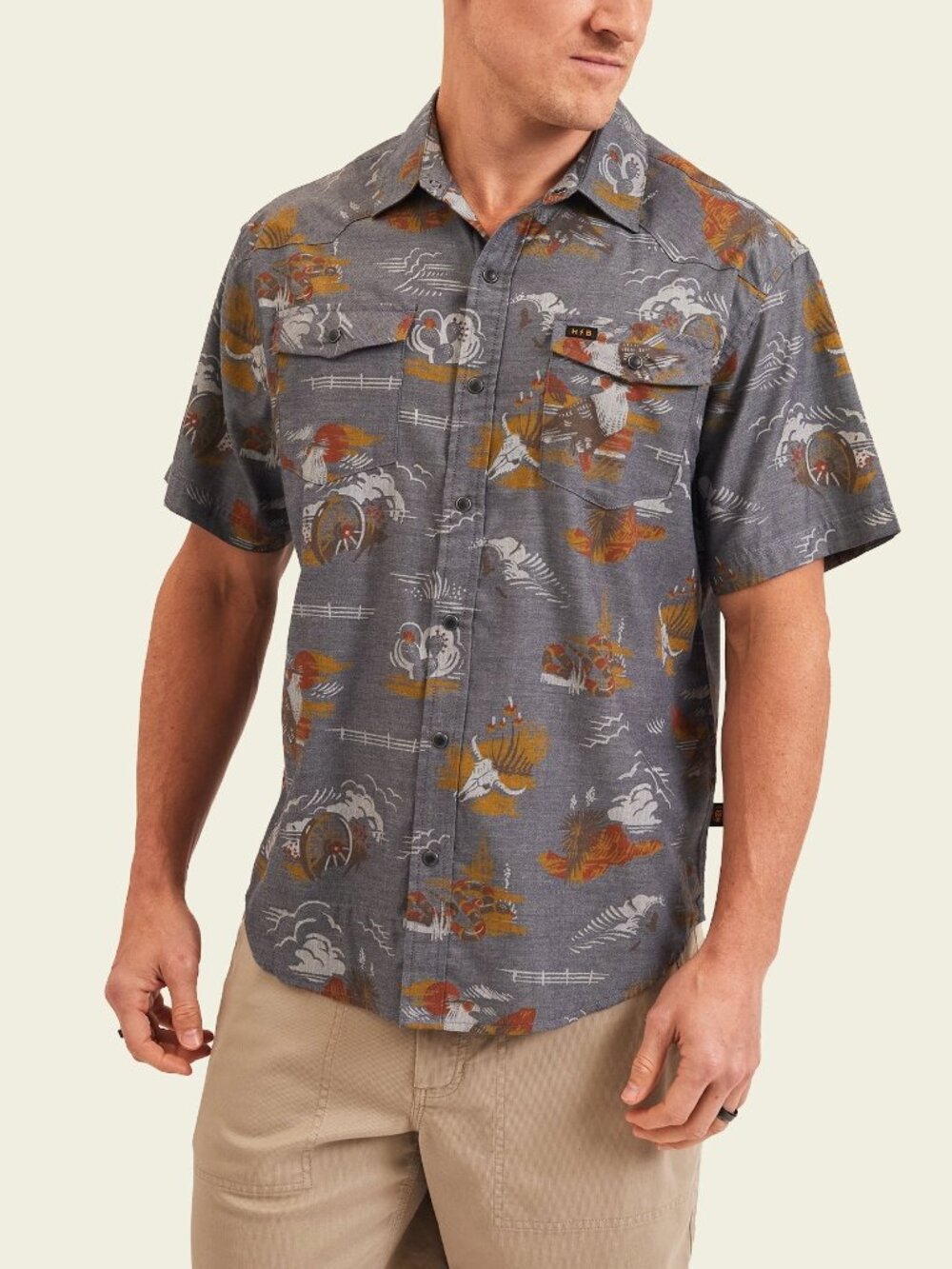 Howler Brothers H Bar B Snapshirt in Caracara Country Size Medium